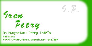 iren petry business card